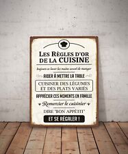 Plaque métal vintage citation