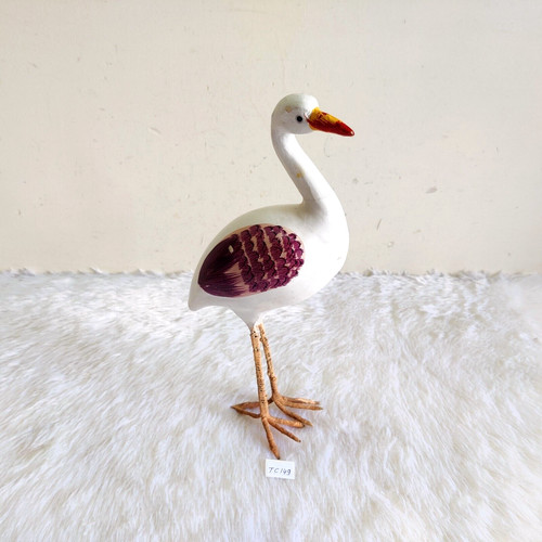 Vintage fait grue oiseau - oiseau, en