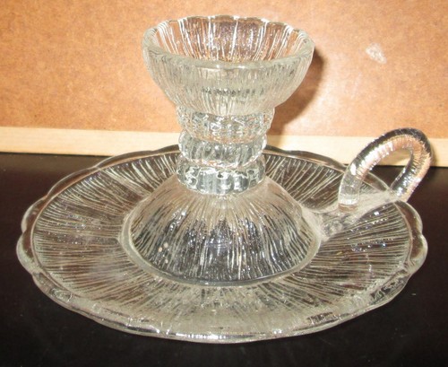 Bougeoir main verre - main, en