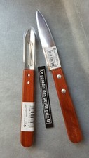 économe 2 tranchants 16 cm + 1 couteau office 19 cm pradel excellence, éplucheur