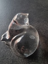 Chat en rond en cristal de