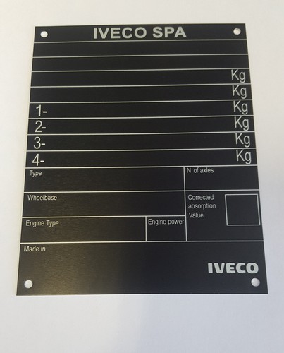 Plaque constructeur iveco - iveco,