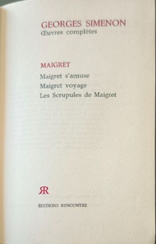 Georges simenon oeuvres - georges,