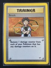 Carte pokemon 15-132 Brock Rare Holo - 2ème édition - Gym Heroes