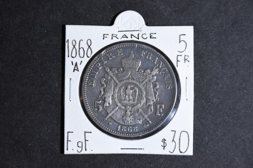 France francs 1868 - france, 5