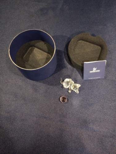 Swarovski crystal kitten lying - crystal,