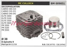 Cylindre Piston Segments MC CULLOCH Moteur Débroussailleuse CABRIO 300 009851