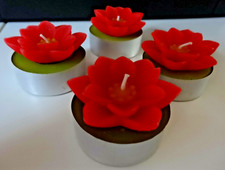 Lot de 4 bougies nénuphar 