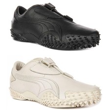 Puma Mostro Chaussure Cuir Matelassé Pointes Bracelet Femme Baskets Noir UK 4 -