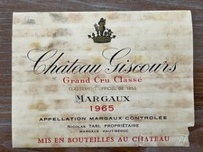 Étiquette Château Giscours 1965 - 73 cl
