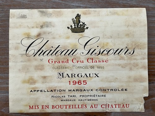 étiquette château giscours - Étiquette,