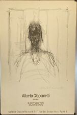Alberto Giacometti Dessins 1976 Affiche Originale Abstrait Exposition	Sculpture