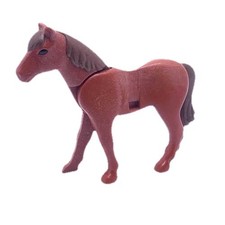 PLAYMOBIL Cheval Rouge Brun