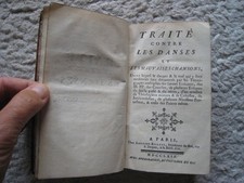 RARE E.O TRAITE CONTRE LES DANSES ET LES MAUVAISES CHANSONS CURIOSA BIBLE 1769