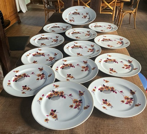 Assiettes plat porcelaine - assiettes,