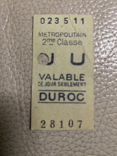 Ancien ticket métro - ticket ,