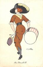 CPA ILLUSTRATEUR ART NOUVEAU SIGNE NAILLOD RUE EDOUARD VII