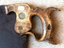 n°38) OUTIL ANCIEN  old tool / OUTIL ANCIEN /  SCIE signée  WARRANTED SUPERIOR 