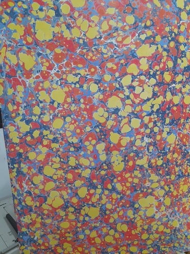 Papier marbré cuve de - papier, à