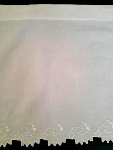 Cantonniere coton brodee - coton,