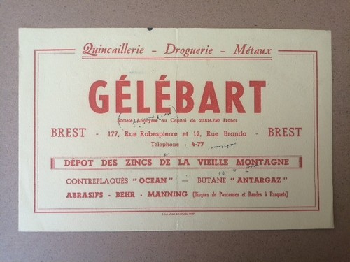 Ancien buvard publicitaire - ancien,