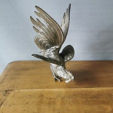 Coq En Métal Argenté Vintage