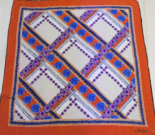 Foulard vintage 100 soie - foulard,