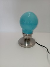 Lampe de table originale - Ampoule bleue moderne - Style pop art / contemporain