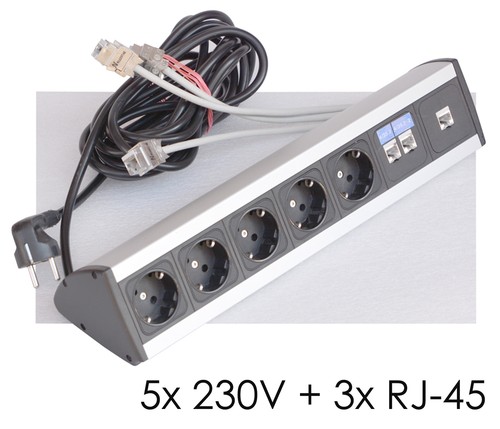 Prise stromleiste 230v 3x - prise, 5x