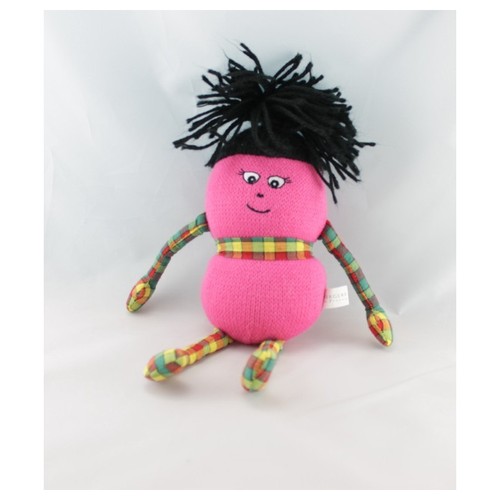 Doudou poupée patate rose