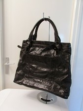 grand sac cabas cuir vernis