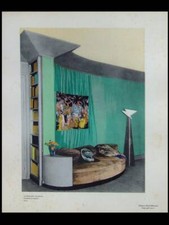 PIERRE CHAREAU, HALL - 1924 - POCHOIR, ART DECO