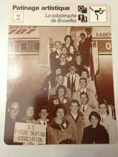 CARTE EDITIONS RENCONTRE 1977 / PATINAGE ARTISTIQUE - CATASTROPHE DE BRUXELLES