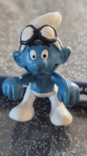 Figurine schtroumpf motard - schtroumpf,