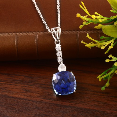 Collier saphir bleu pendentif - collier,