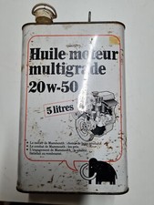 ANCIEN BIDON D'HUILE  MAMMOUTH 20W-50