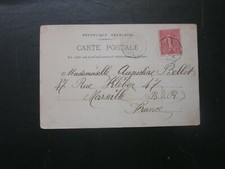 185-FRANCE Messageries Maritimes carte Port-Saïd - Marseille cachet de 1905
