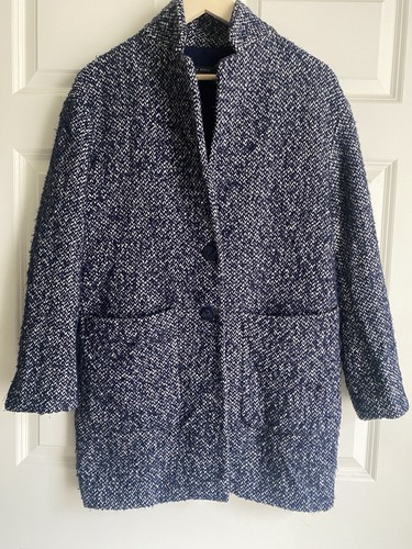 Zara navy tweed pea - navy, size