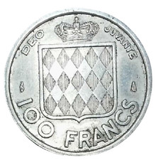 100 francs - Rainier III  Monaco,  1956 469