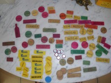LOT  JETONS EN BOIS    PUBLICITAIRE  PERNOD pastis casanis cabanel AMBROISE ETC