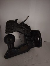 Crochet Mixte Boule attelage remorque 3500Kg 2 Trous Noir avec visserie Repeind