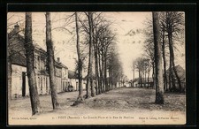 CPA Pissy, La Grande Place et la Rue du Moellon 1933 