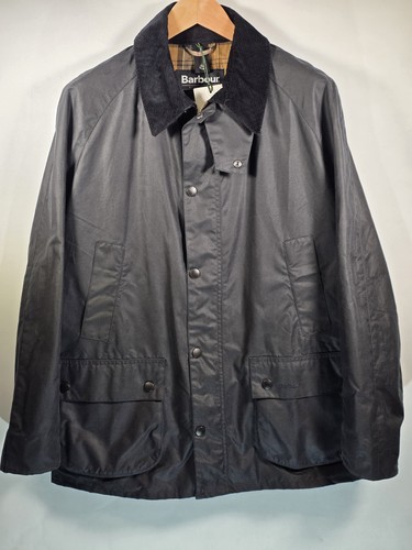 Barbour ashby wax jacket navy - barbour,