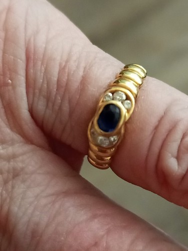 Bague jonc godronné 18 - bague, or