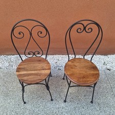 6 chaises en fer forgé et palissandre dont 4 collection Luberon de Maison du...