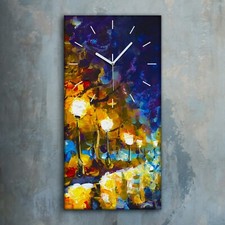 Horloge murale sur toile 30x60