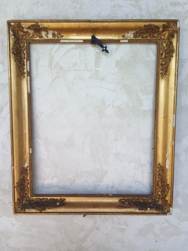 Grand cadre ancien bois - cadre,