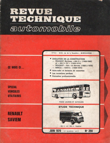 Revue technique automobile - revue,