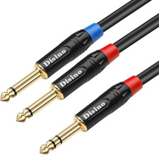 1/4 Inch TRS Stereo Y-Splitter