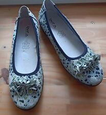 ballerines en cuir :: grises bleues :: taille 37